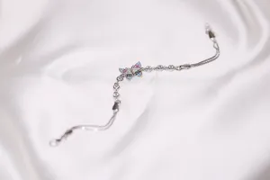 92.5 Silver Multi colour butterfly silver bracelet