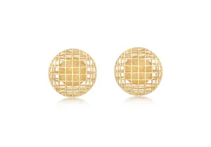 9ct Yellow Gold Filigree Ball Stud Earrings