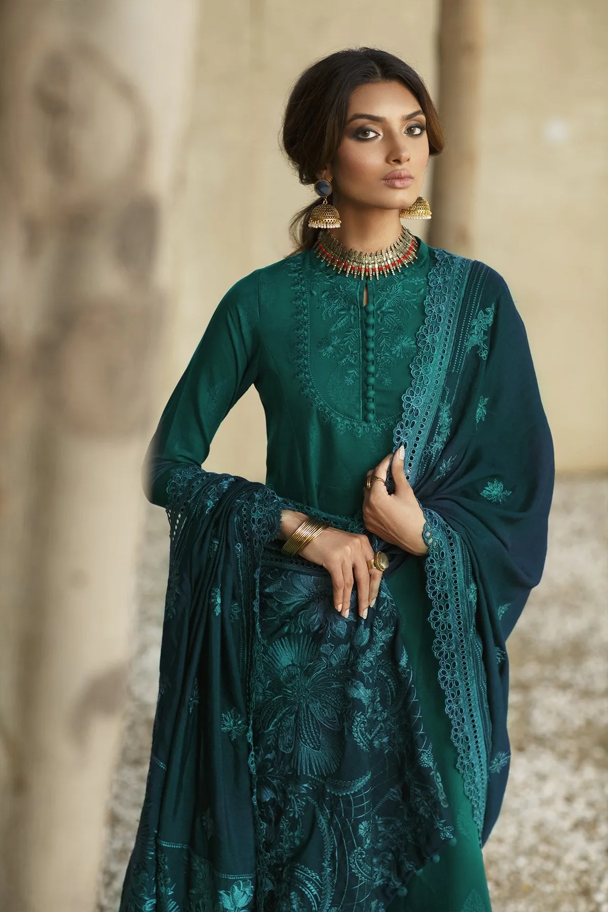 Baroque Oaks & Ivy Embroidered Winter Khaddar Collection – MADANG