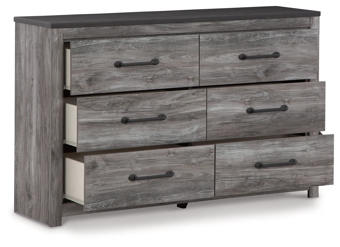 Bronyan Queen Panel Bed with Dresser in Dark Gray