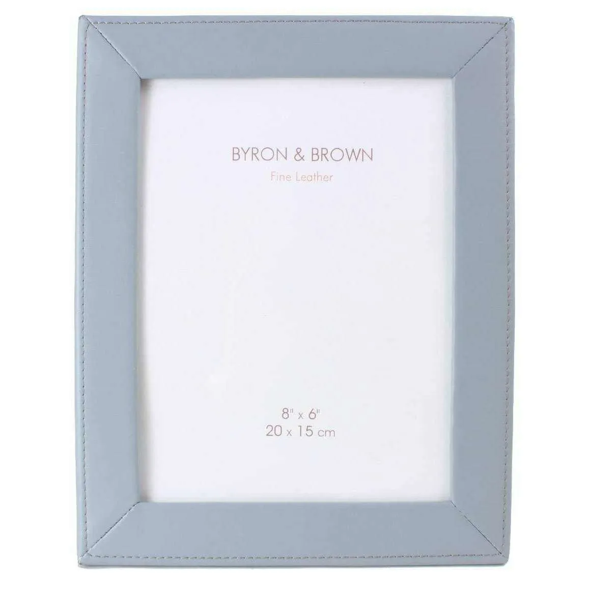 Byron and Brown Slim Classic Nappa Leather 8 x 6 Photo Frame - Powder Blue