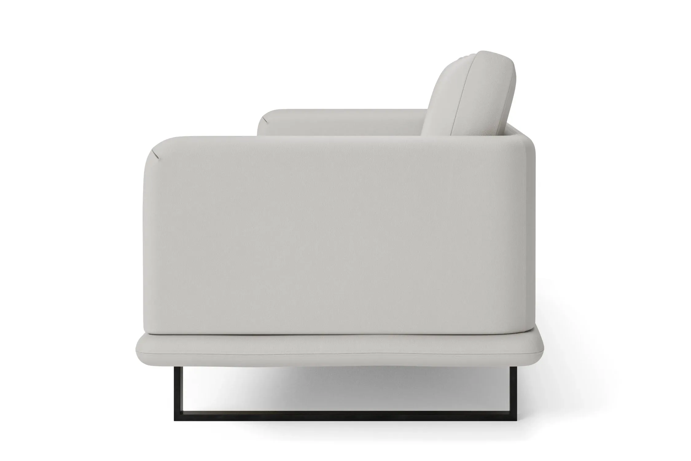 Calabria 3 Seater Sofa White Leather