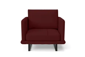 Calabria Armchair Red Leather
