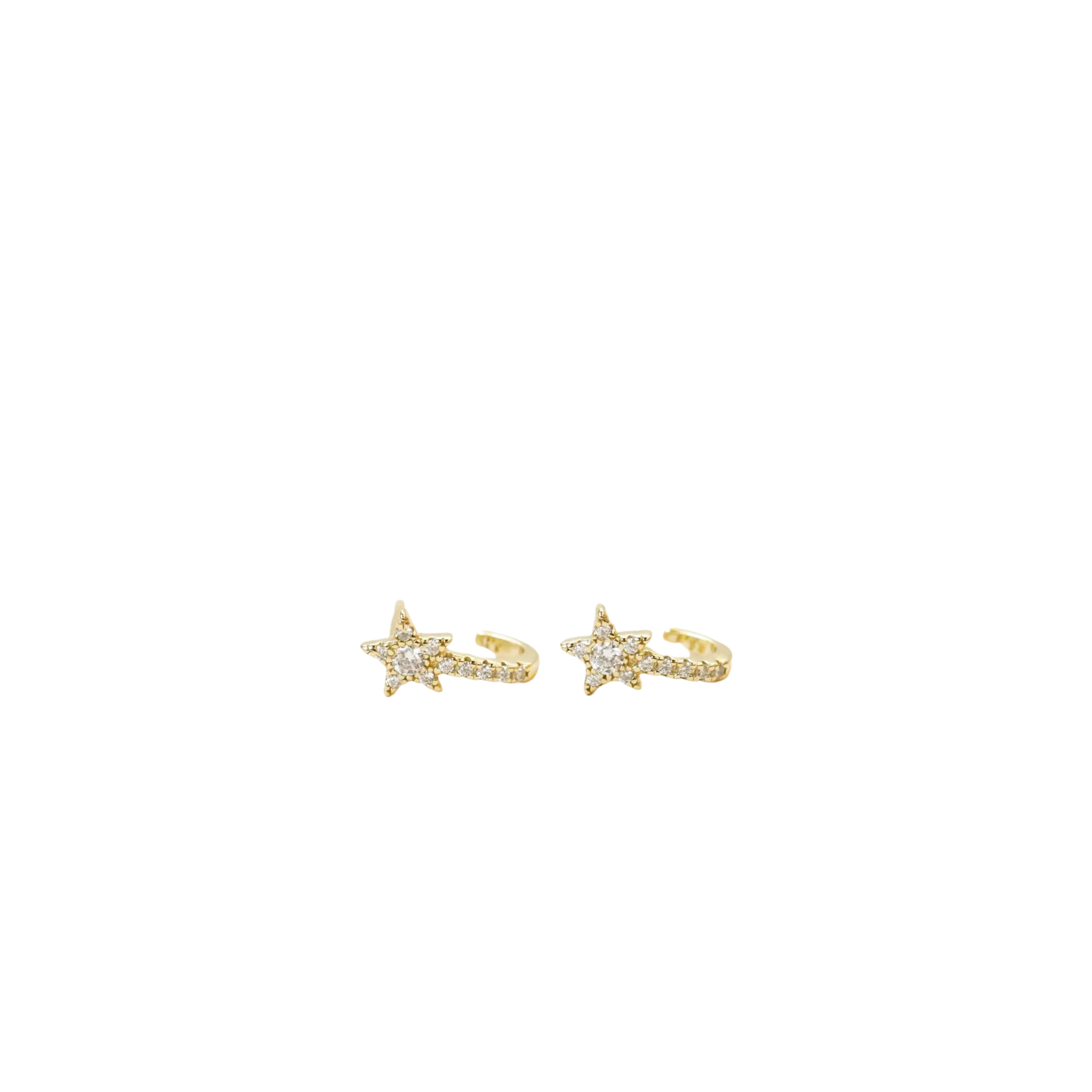Celestial - Pave Star Huggie - Earring