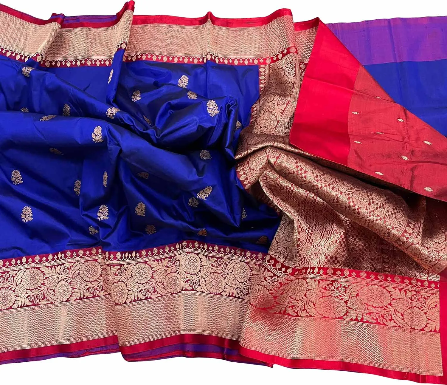 Elegant Blue Banarasi Pure Katan Silk Saree