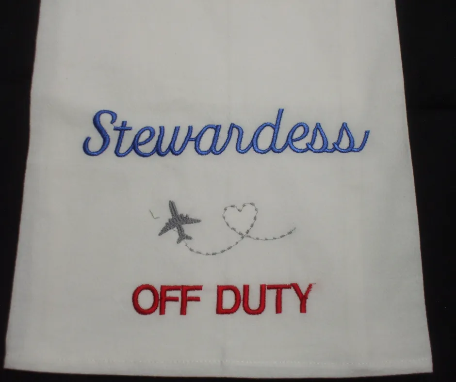 Embroidered Towels - Flour Sack Full Size - Aviation Themes