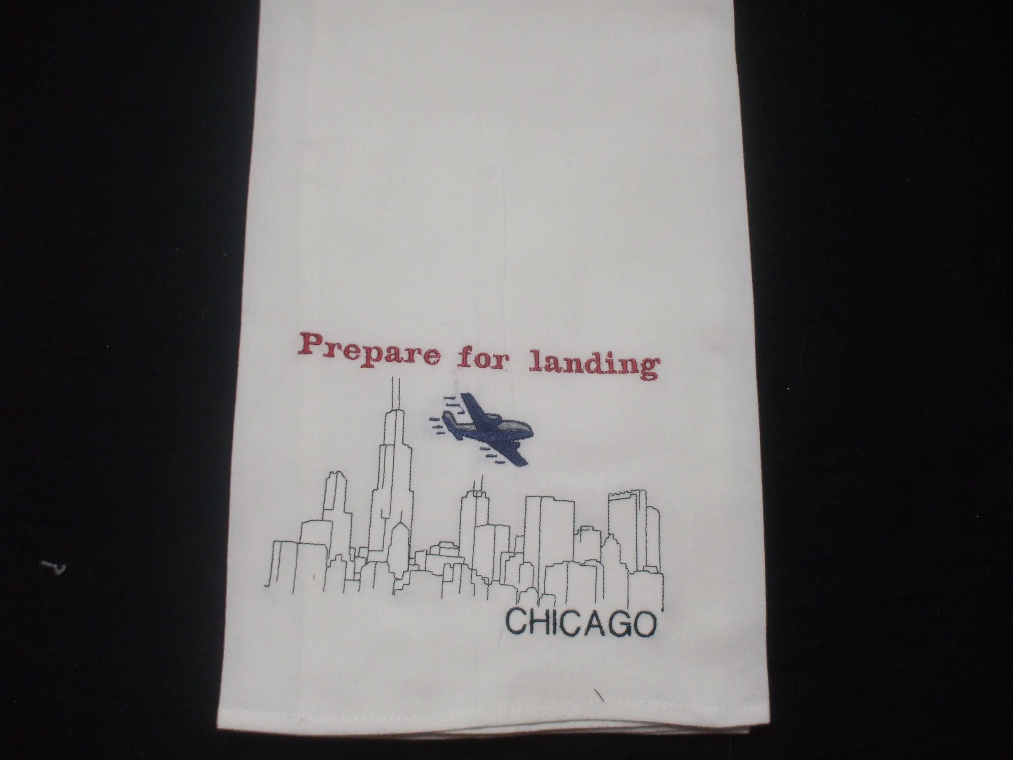 Embroidered Towels - Flour Sack Full Size - Aviation Themes