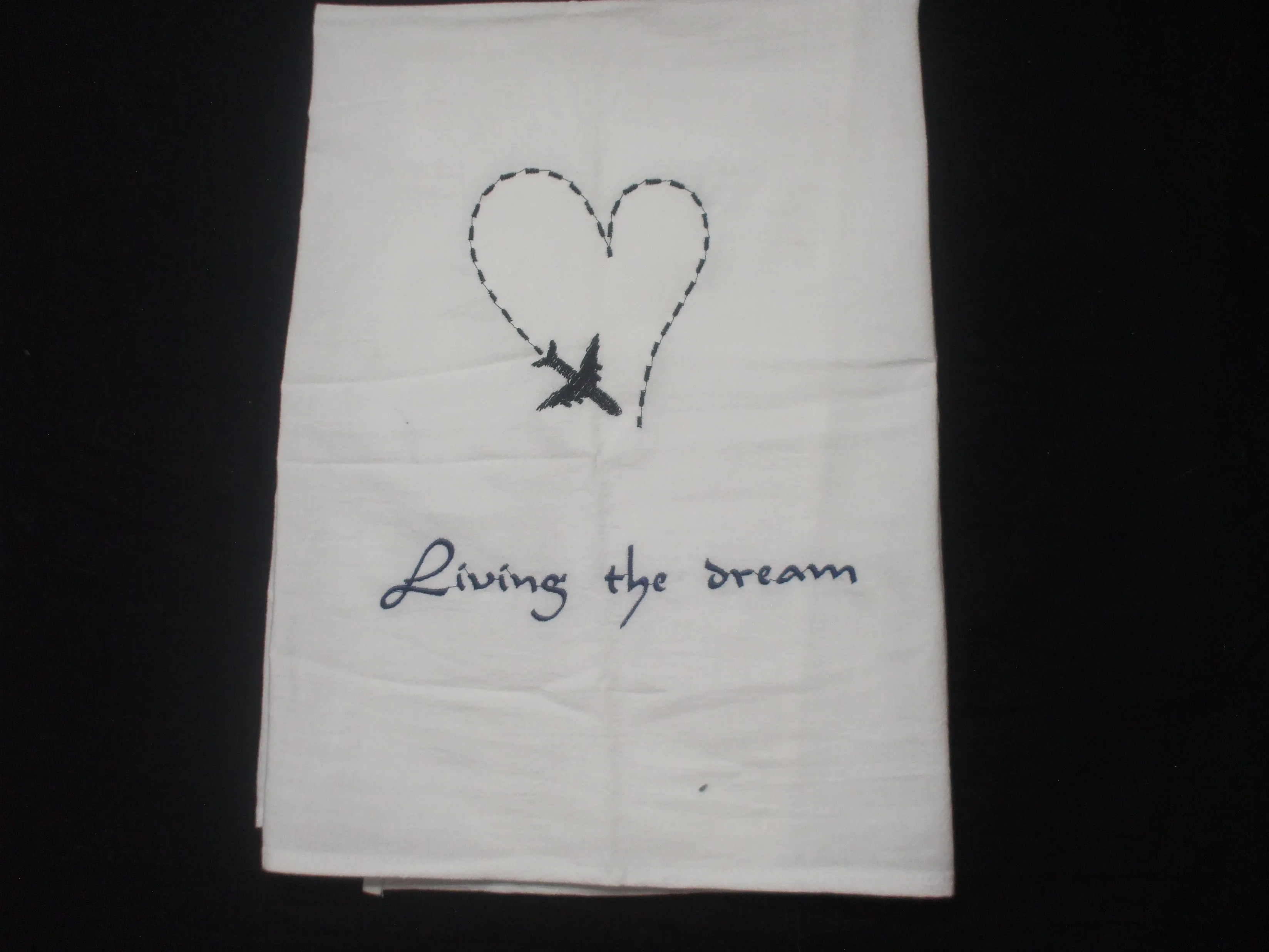 Embroidered Towels - Flour Sack Full Size - Aviation Themes