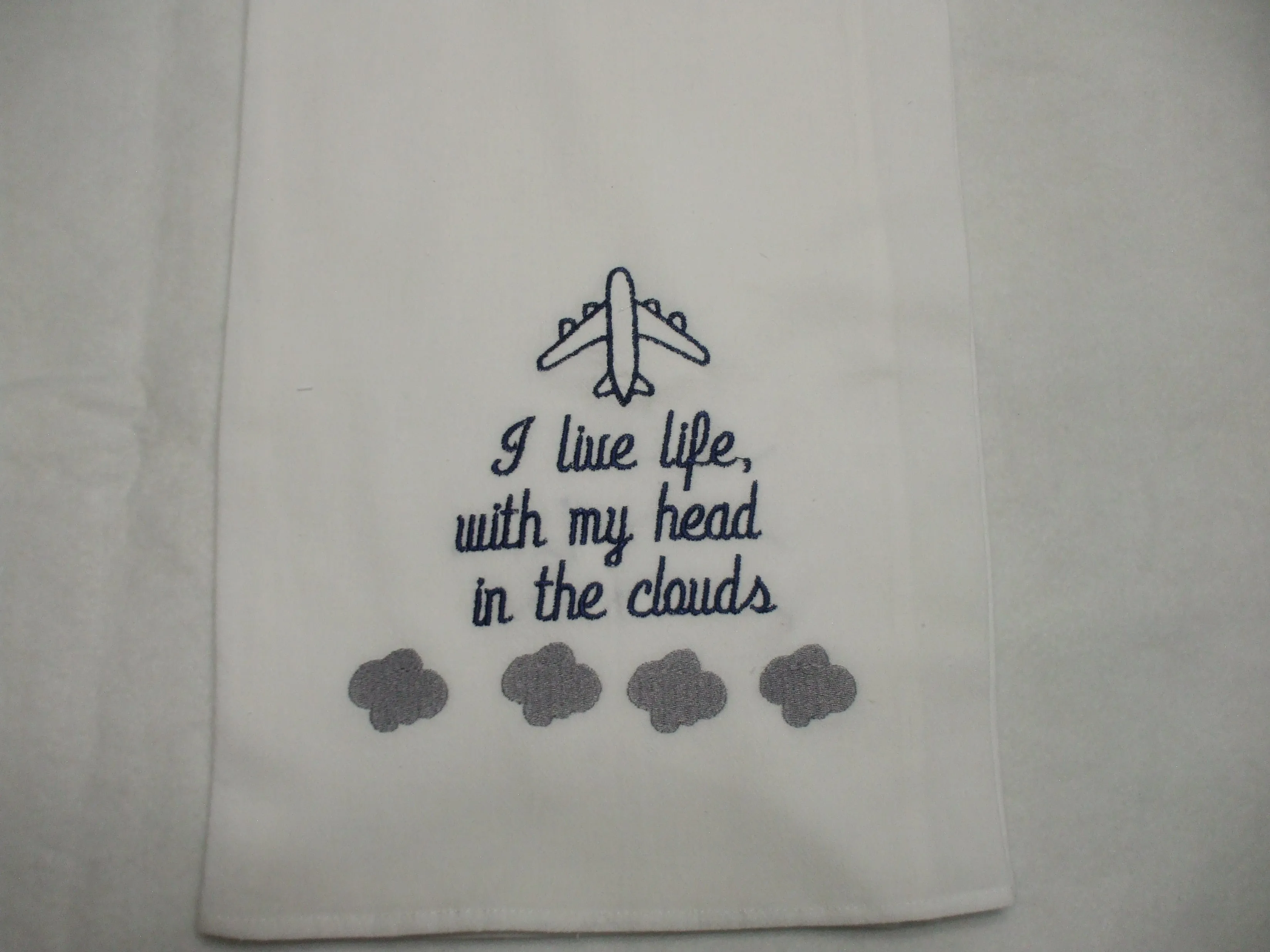 Embroidered Towels - Flour Sack Full Size - Aviation Themes