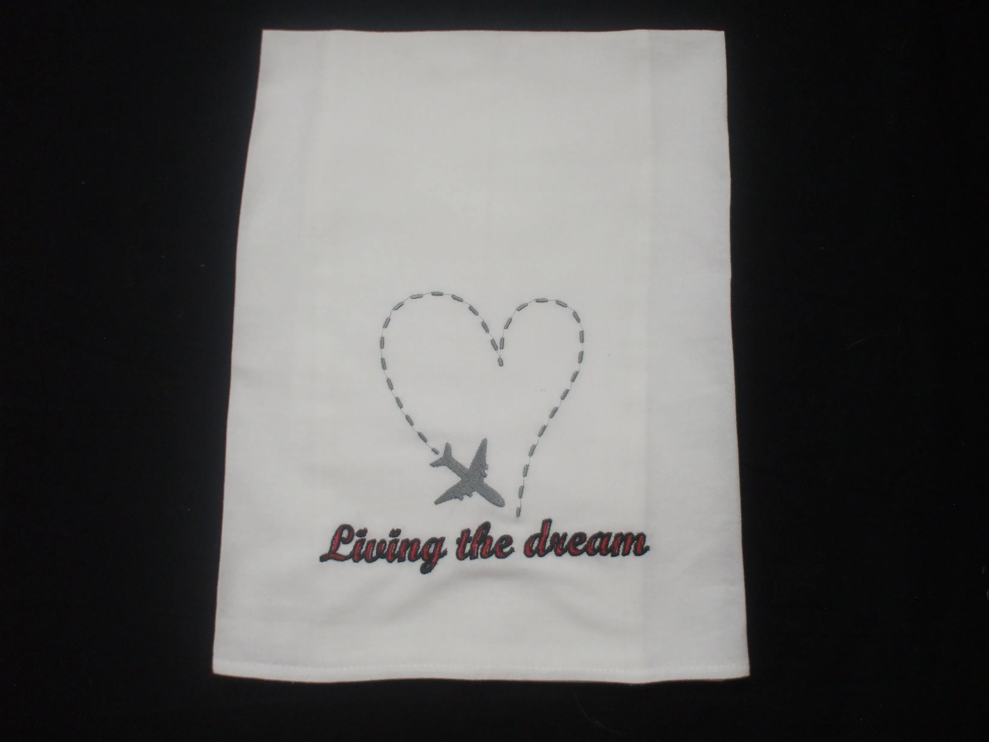 Embroidered Towels - Flour Sack Full Size - Aviation Themes