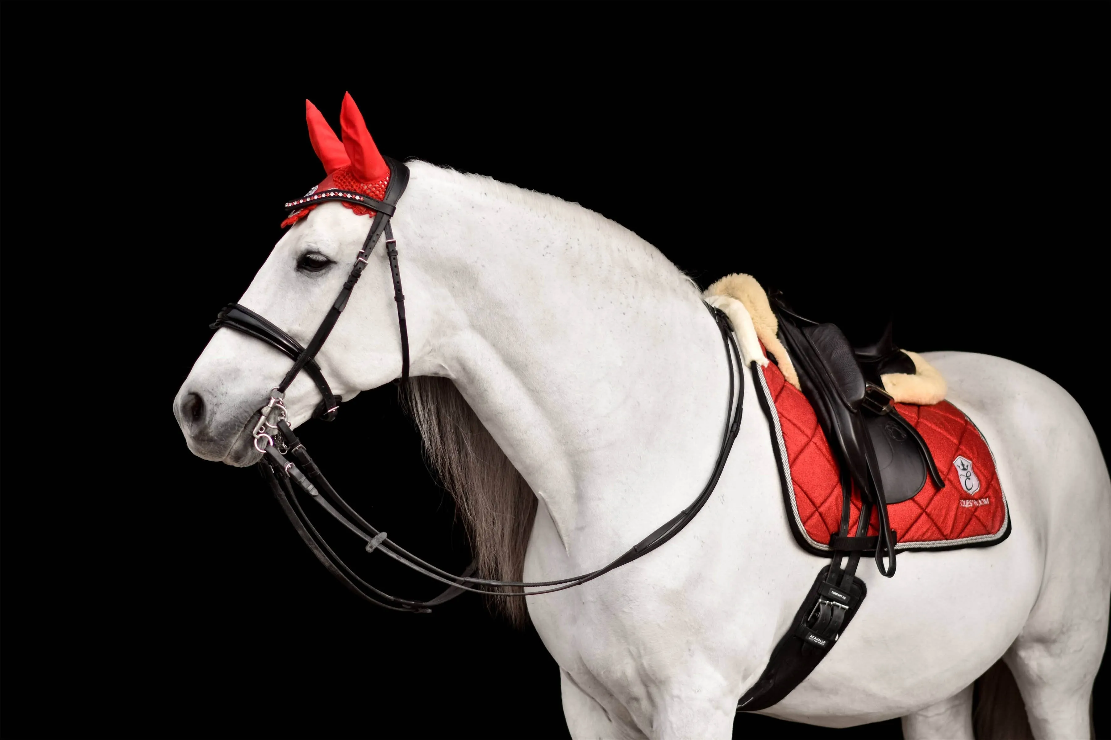 Equestroom Scarlet Red Saddle Pad Set