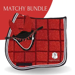 Equestroom Scarlet Red Saddle Pad Set