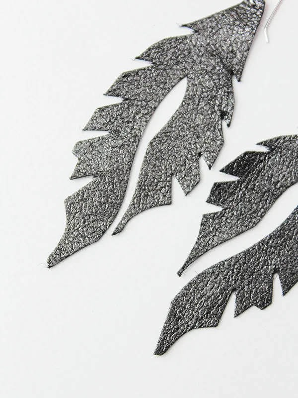 Leather Feather Minis: Graphite