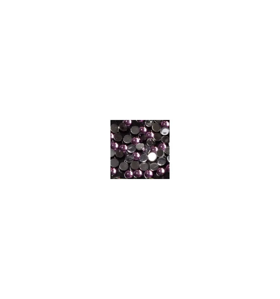 Magnetic Rhinestone Round L/Pink Medium 100 pcs