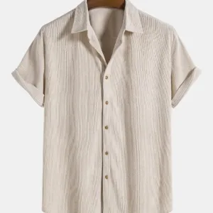 Men's Casual ShirtsSummer Men's Casual Pattern Printed Shirt: Stylish Solid Color Design