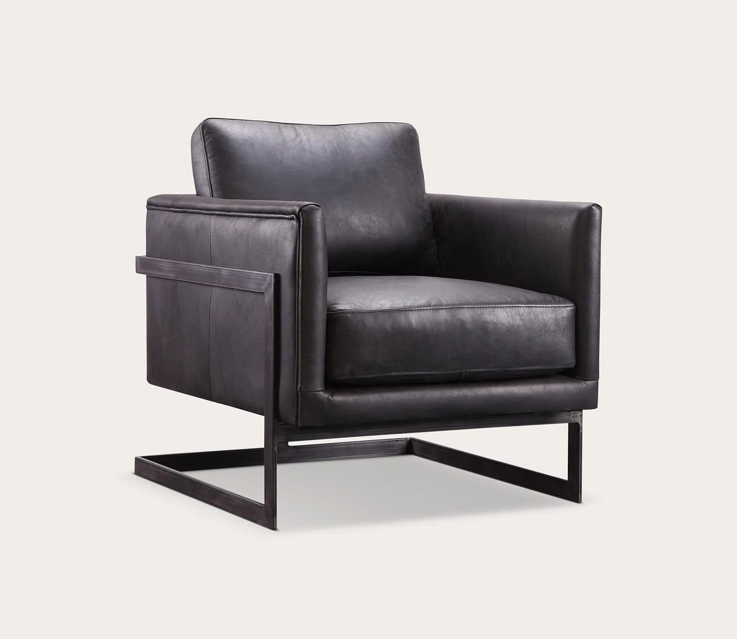 Moe's Furniture Luxley Iron Frame Upholstered Club Chair
