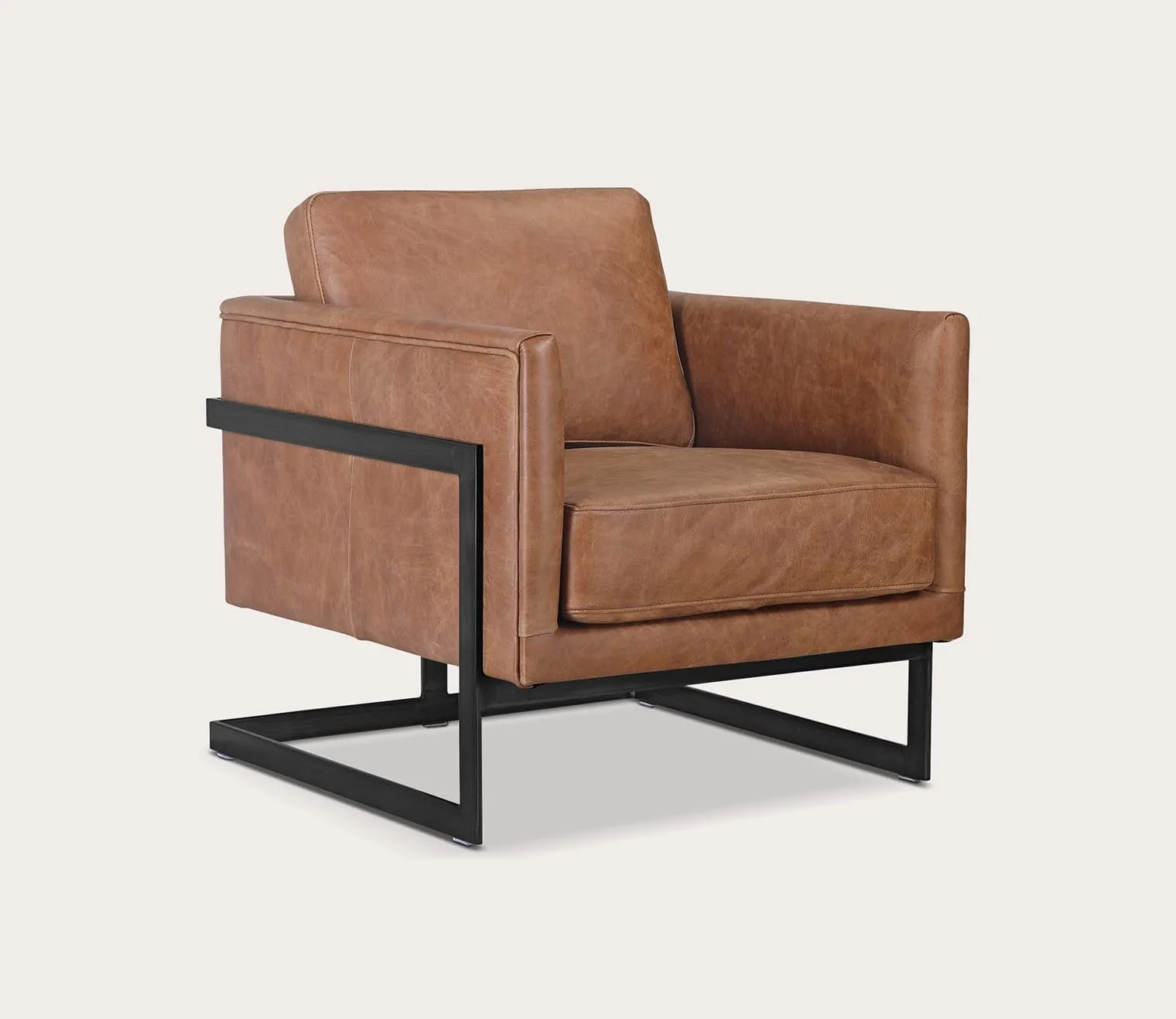 Moe's Furniture Luxley Iron Frame Upholstered Club Chair