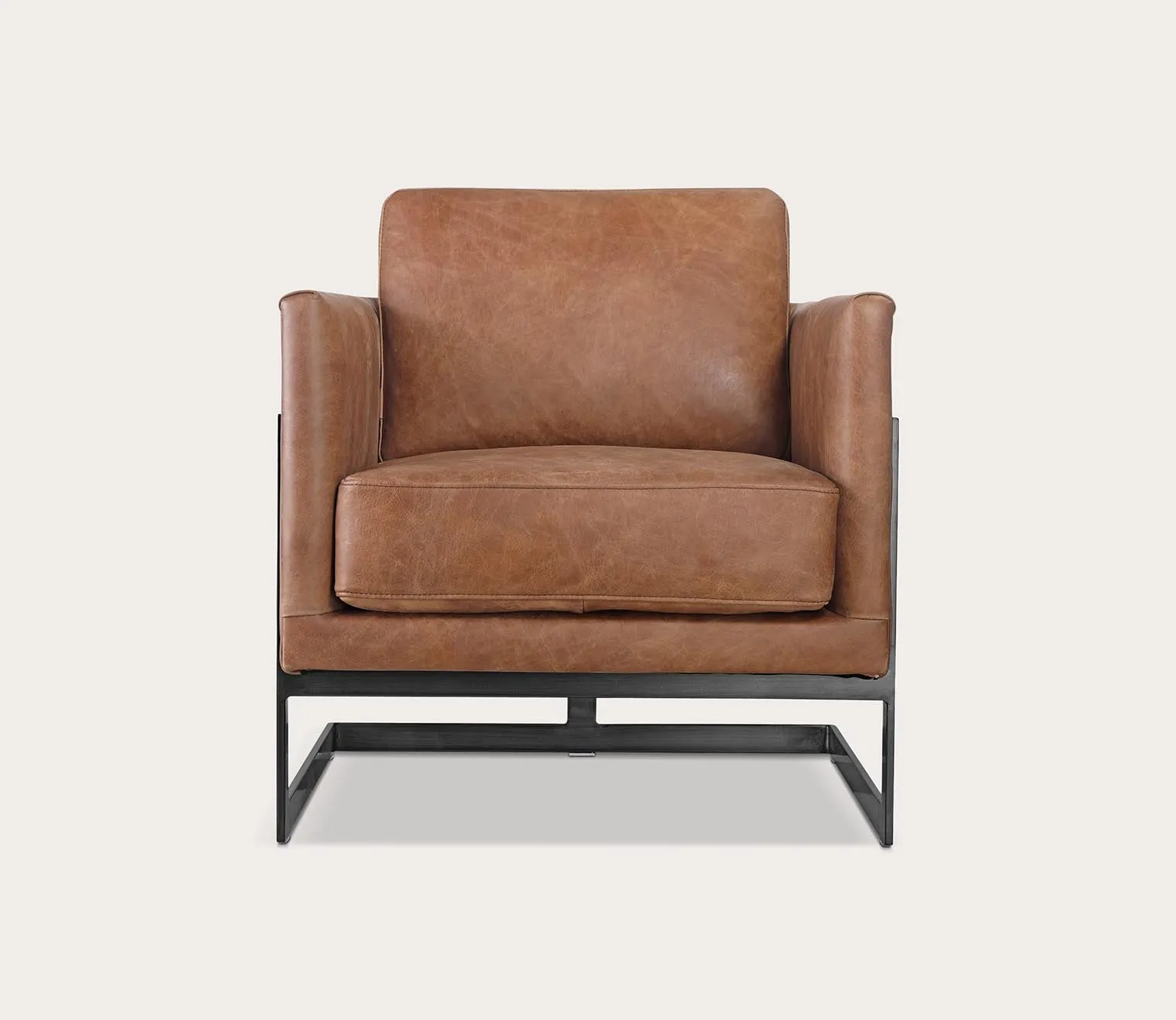 Moe's Furniture Luxley Iron Frame Upholstered Club Chair