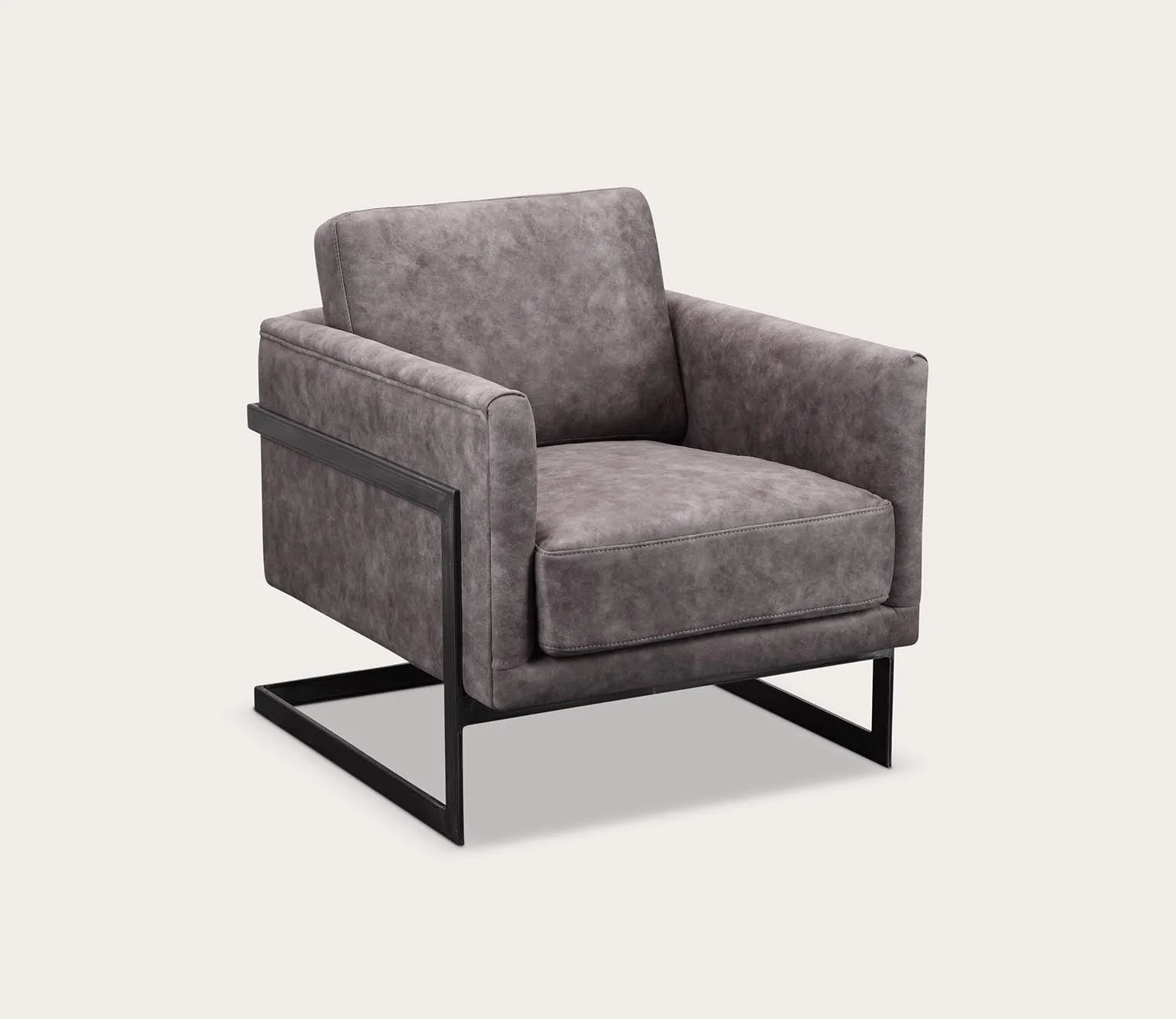 Moe's Furniture Luxley Iron Frame Upholstered Club Chair