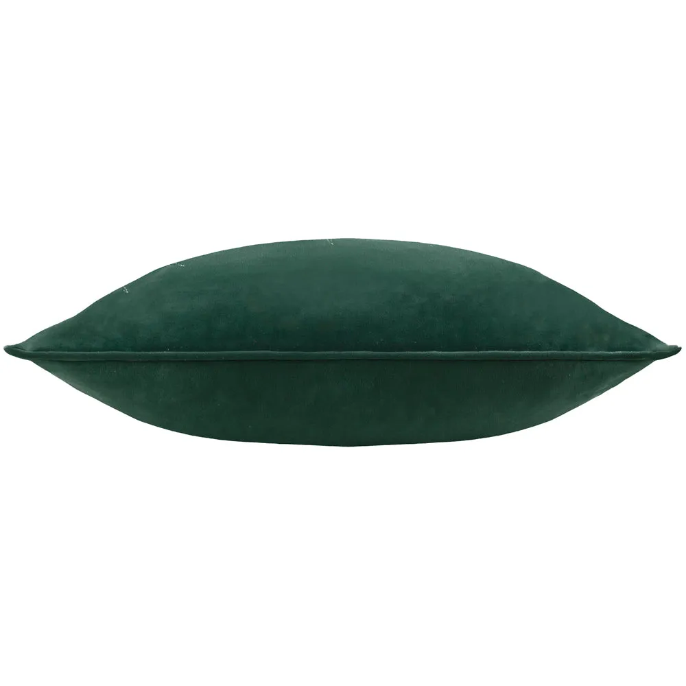 Odisha Exotic Bird Embroidered Cushion Emerald