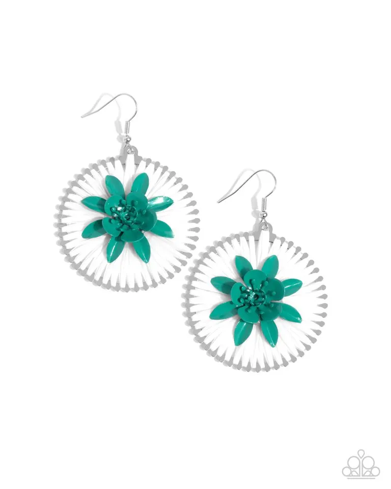 Paparazzi Earring ~ Dancing Daydream - Green