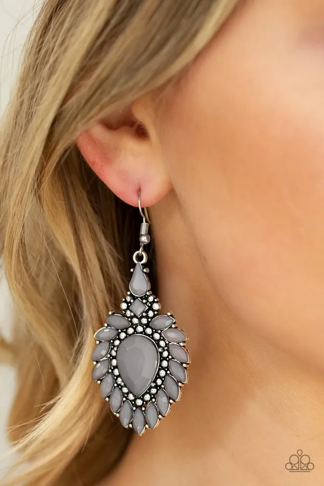 Paparazzi Earring ~ The LIONESS Den - Silver