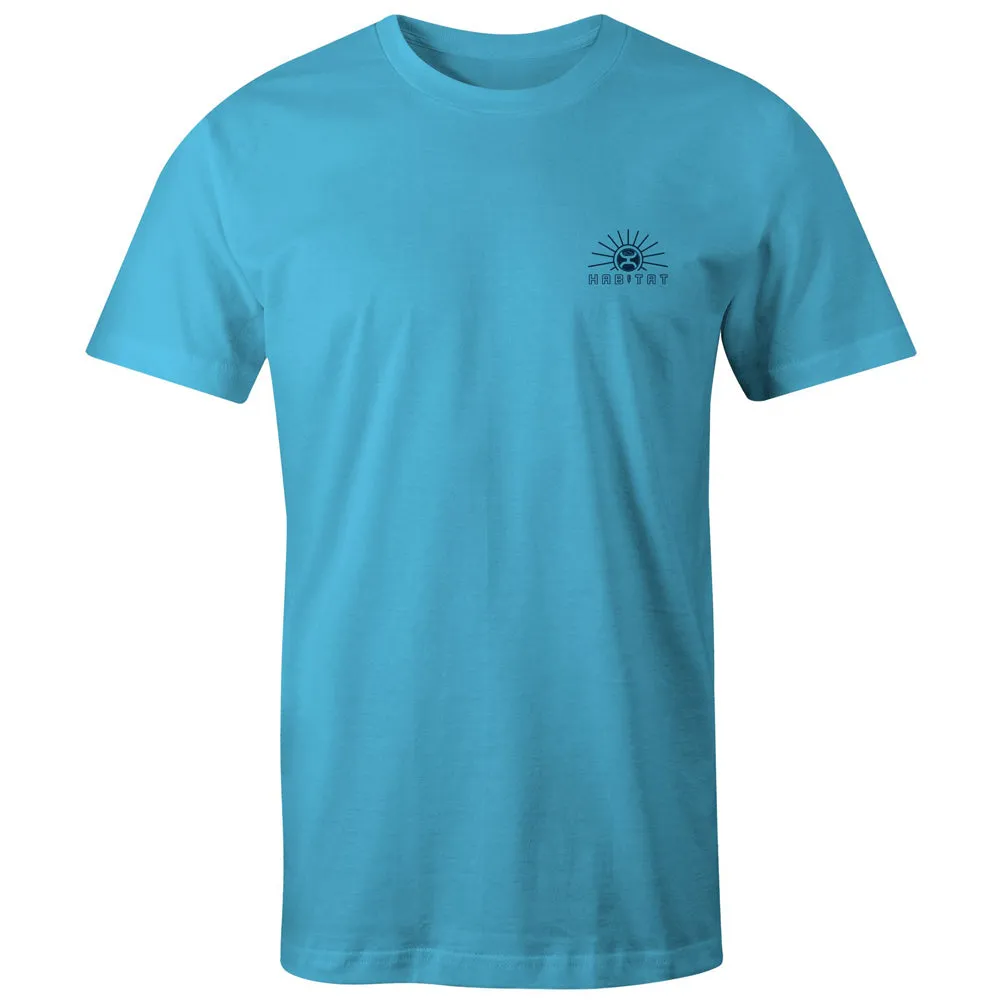 "Sunnyside" Azure Habitat Spandex Blend Shirt