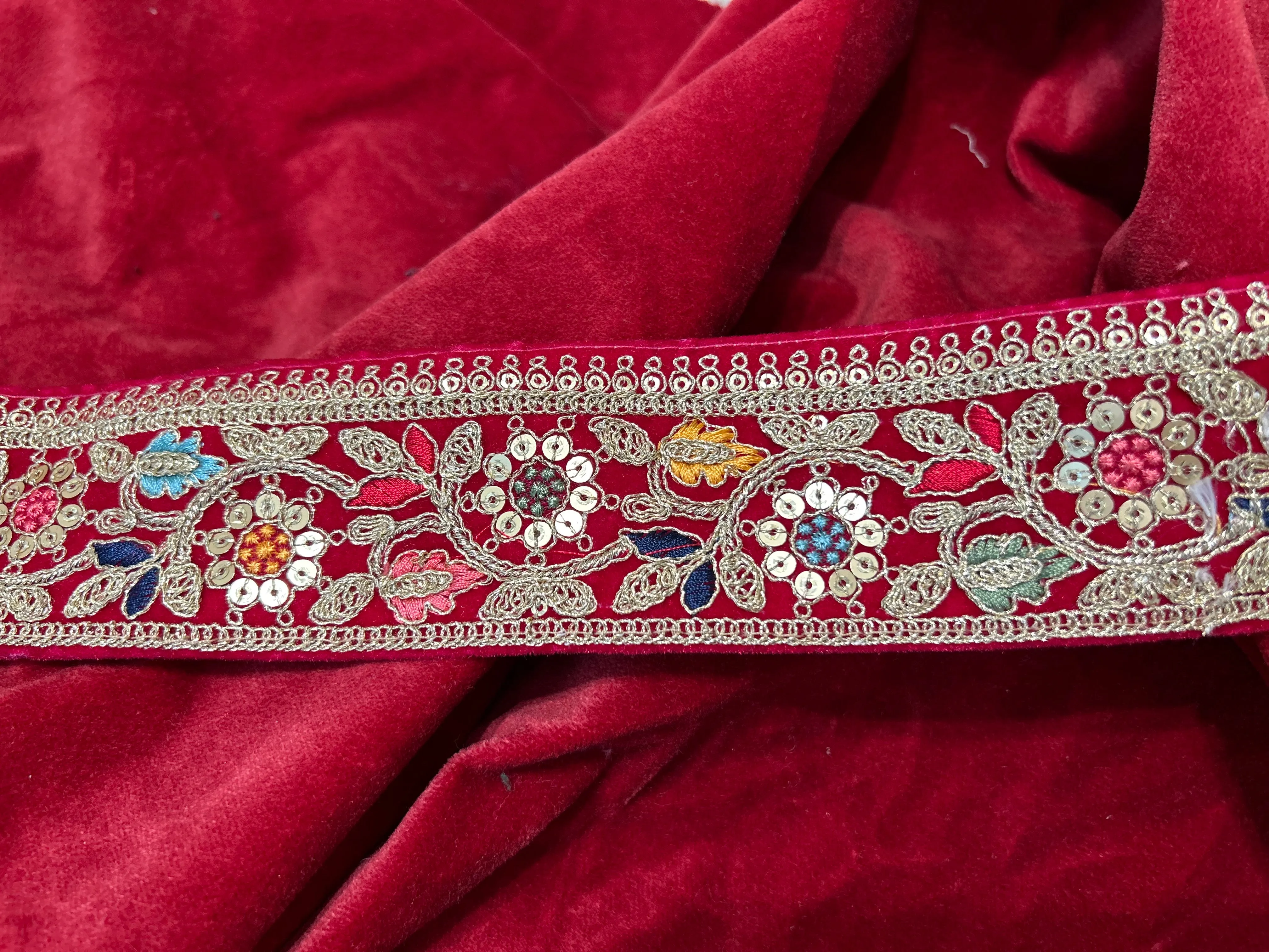 Red and Gold floral border