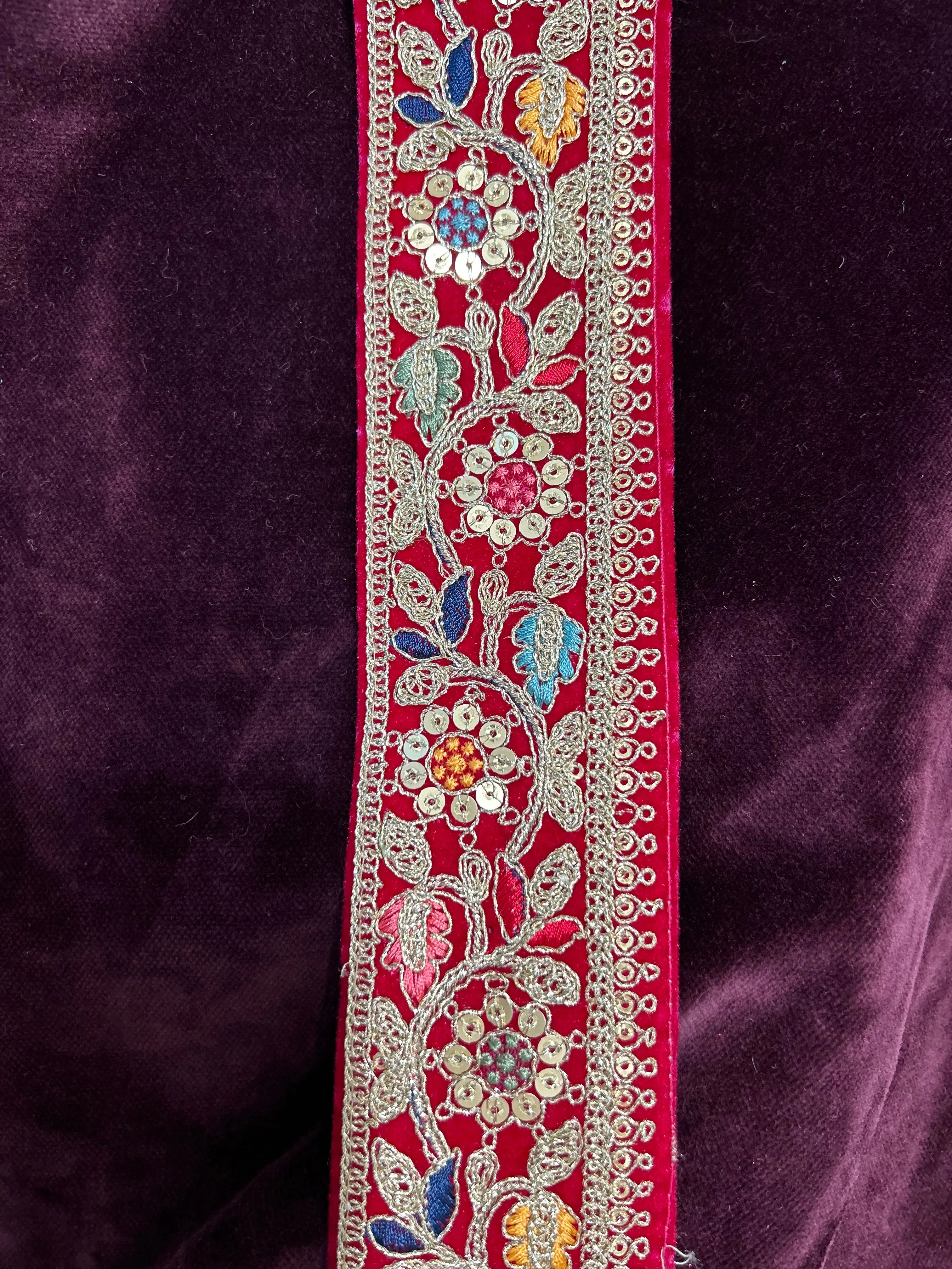 Red and Gold floral border