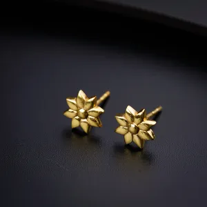Silver Flower Earring: Small (Gold Plated)