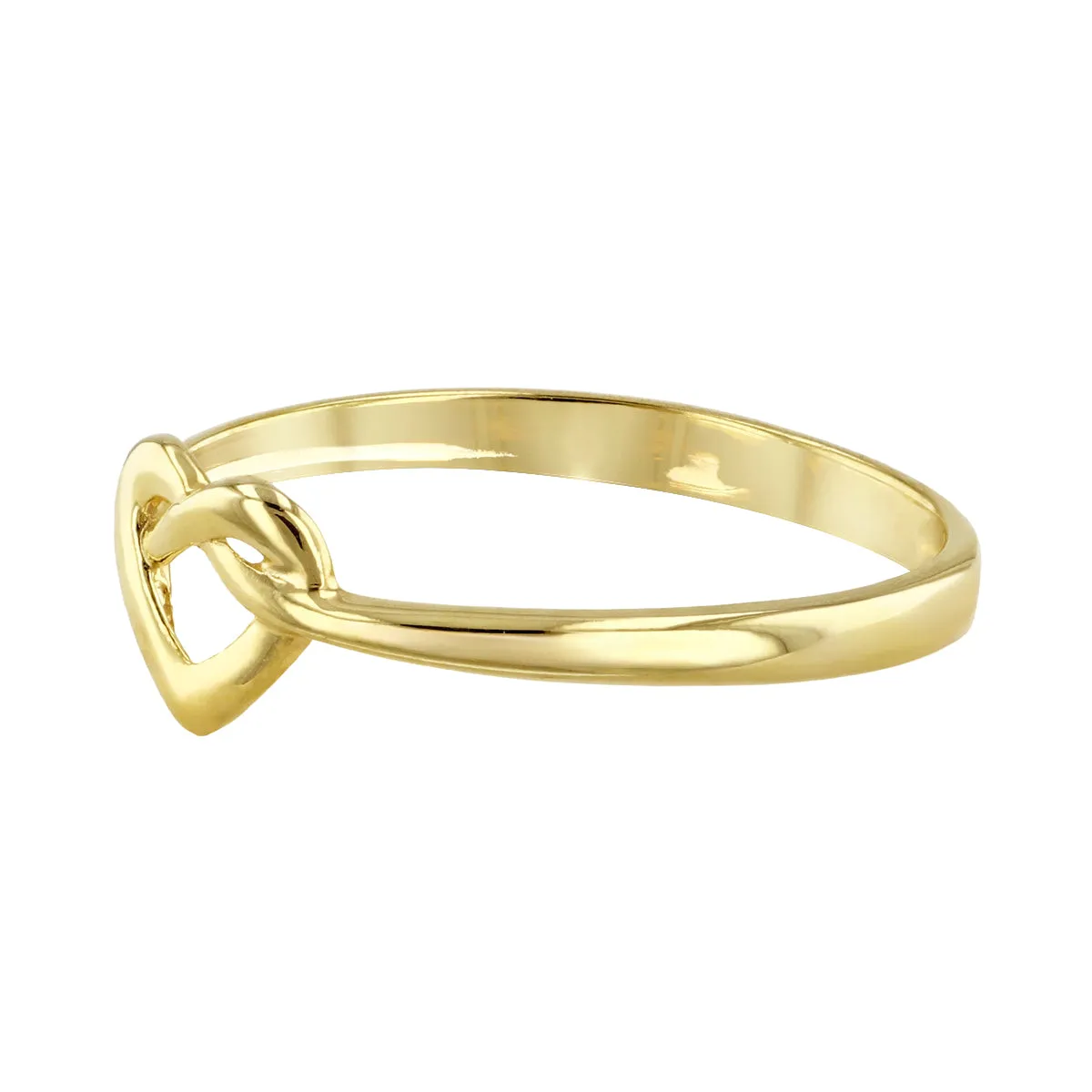 Soleil Collection Infinity Heart Ring | 9K Solid Yellow Gold