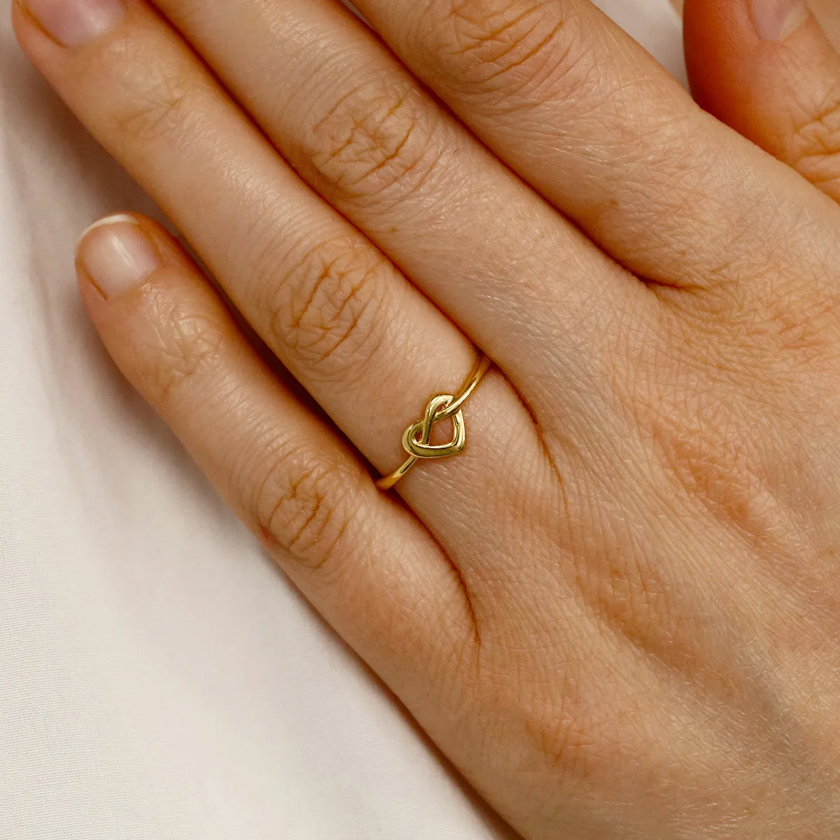 Soleil Collection Infinity Heart Ring | 9K Solid Yellow Gold