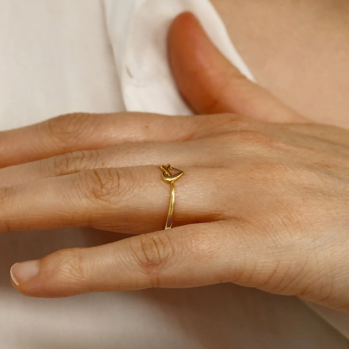 Soleil Collection Infinity Heart Ring | 9K Solid Yellow Gold