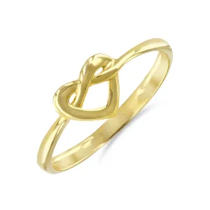 Soleil Collection Infinity Heart Ring | 9K Solid Yellow Gold