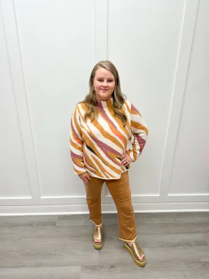 Sophia Curvy Hugging Microflare Crop - Almond