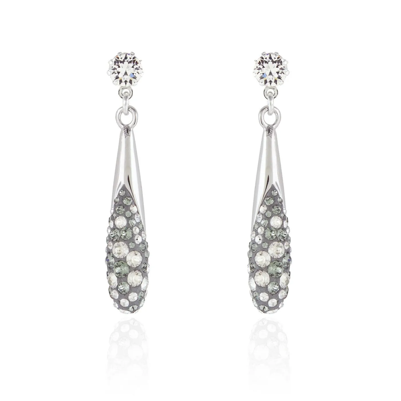 Studded Fluid Drop Earrings
