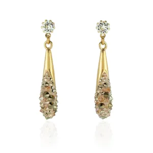 Studded Fluid Drop Earrings