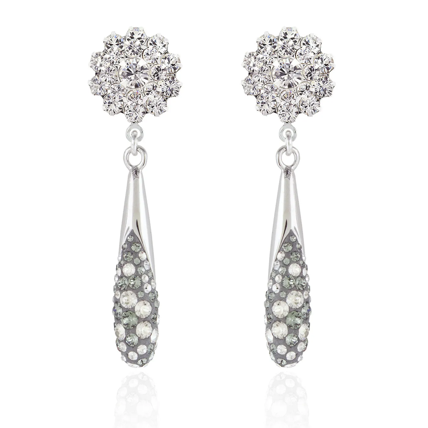 Studded Fluid Drop Earrings