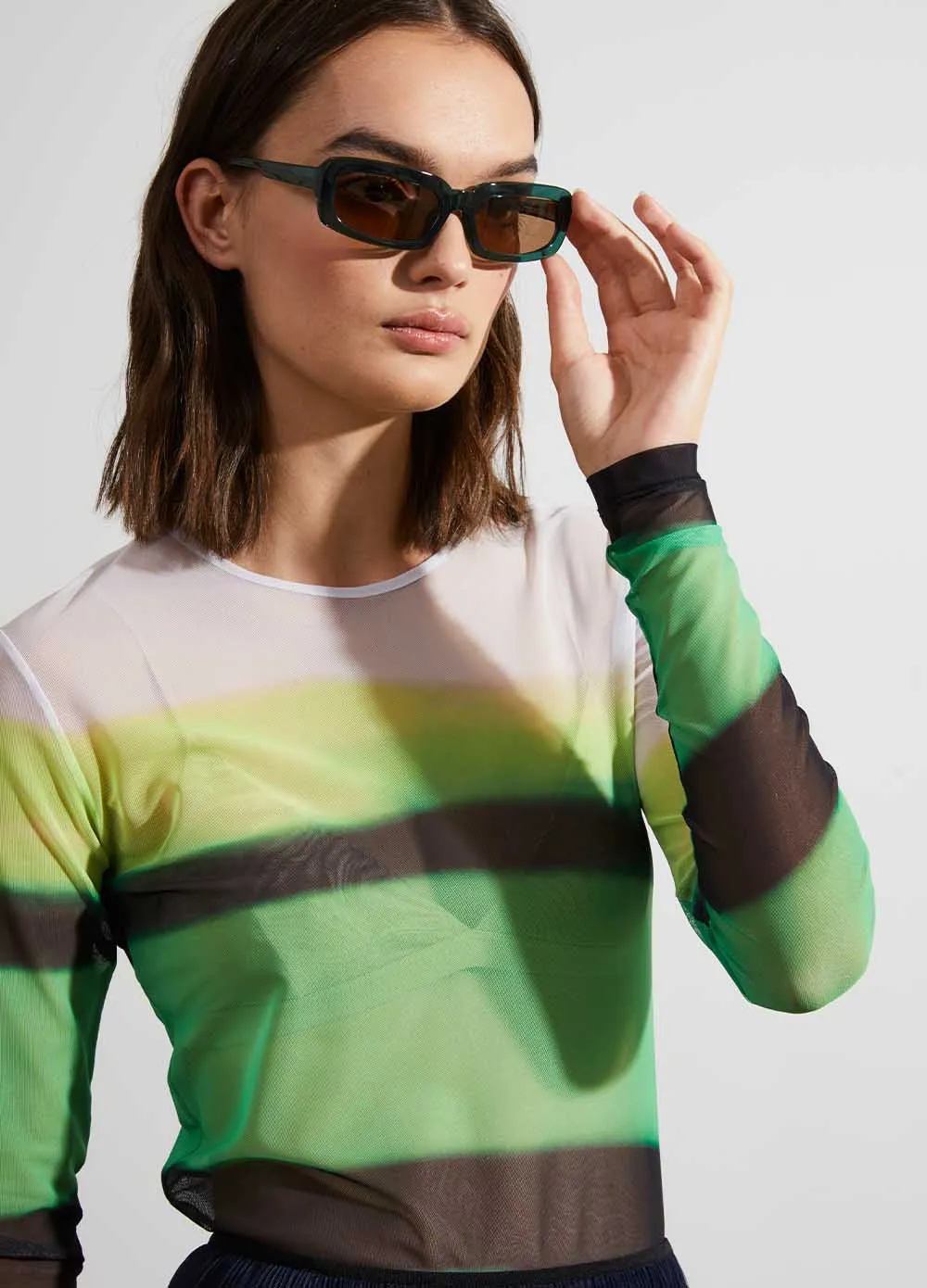 x Linda Farrow Oval Sunglasses